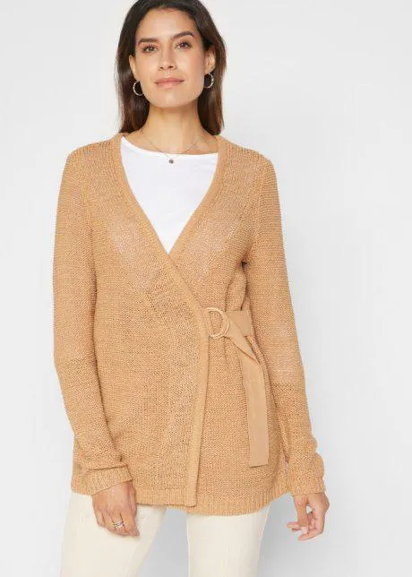 Cardigan in filato a nastro