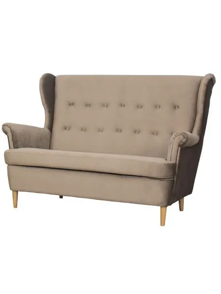 Sofa 2-osobowa Werina (Plusz brąz)