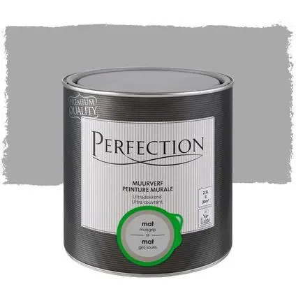 Perfection muurverf Ultradekkend mat muisgrijs 2,5L