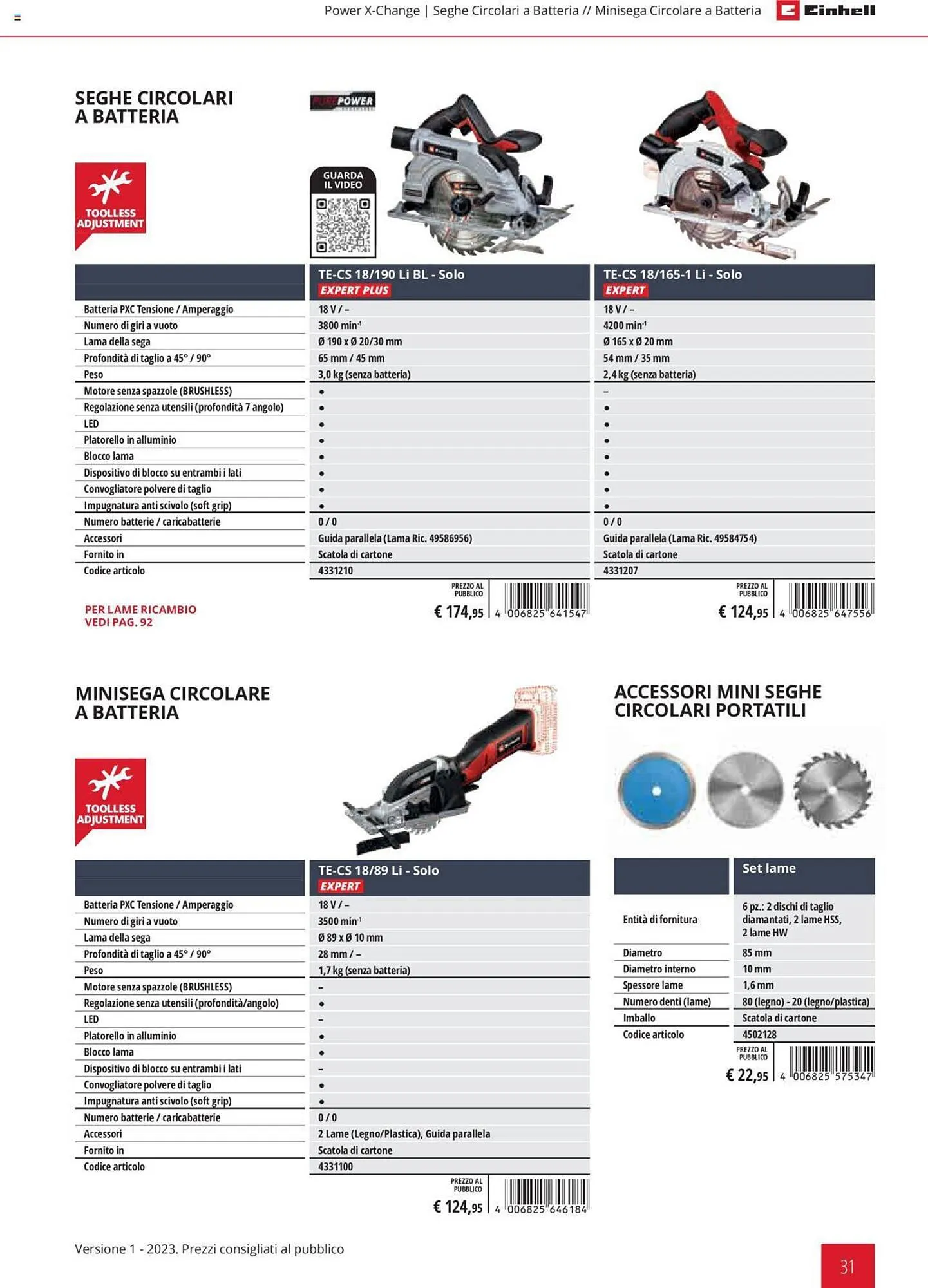 Volantino Einhell da 1 febbraio a 31 dicembre di 2023 - Pagina del volantino 31