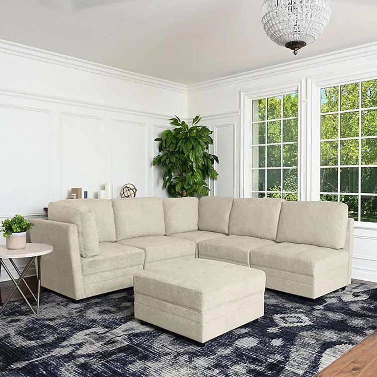 Rory Fabric 6-Piece Modular Sectional, Assorted Colors