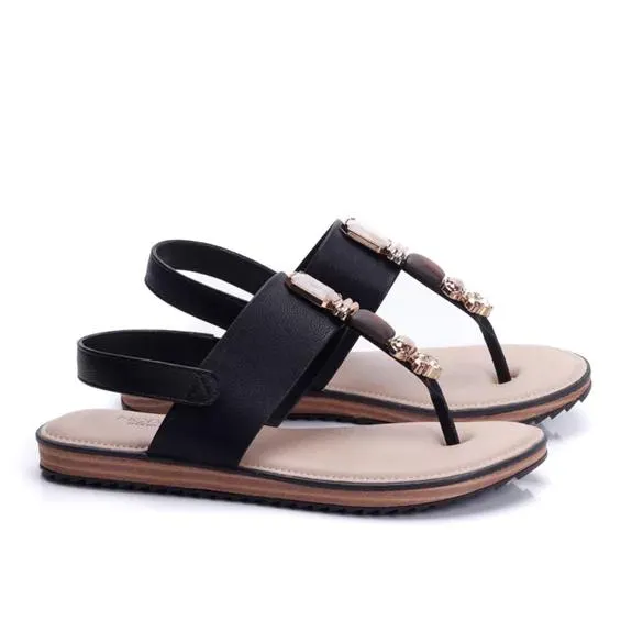 Sandália Rasteira Modare Feminina - PRETO