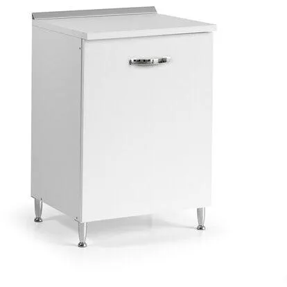 Base cucina 60 cm 1 anta bianco frassinato