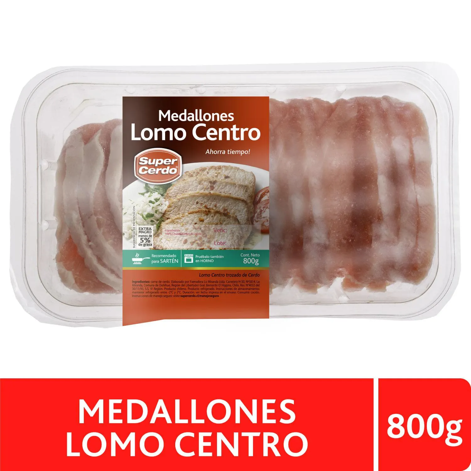 Lomo centro medallón 800 g