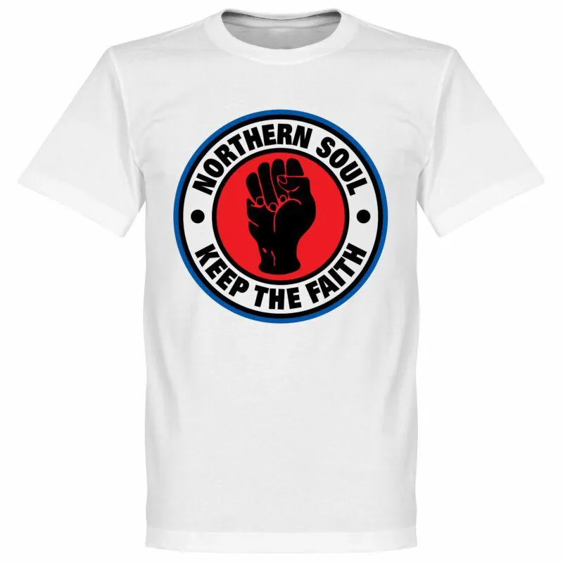 Northern Soul T-Shirt - White/Red/Blue