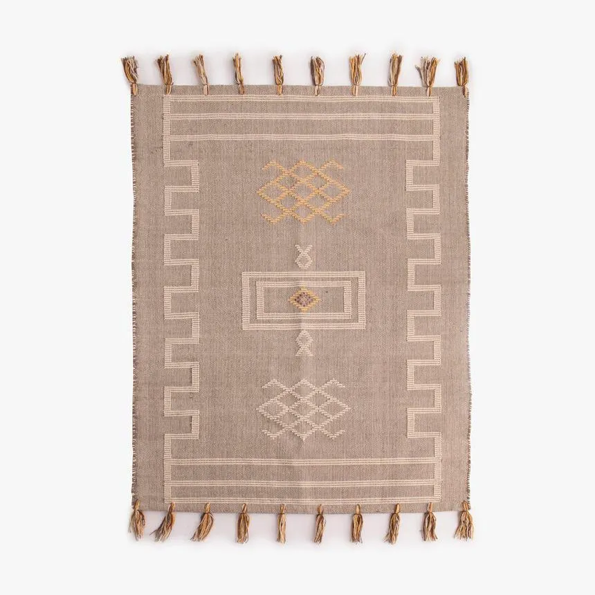 Tapete algodão castanho 140x200 cm BENAGIL