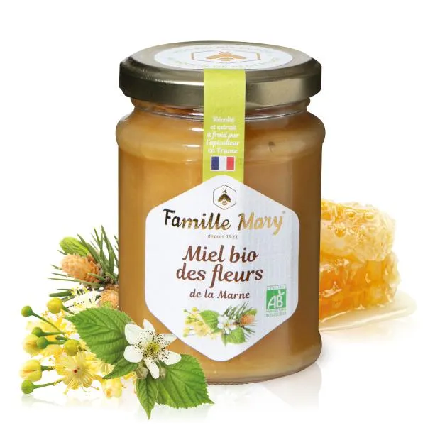 Miel bio des fleurs de la Marne