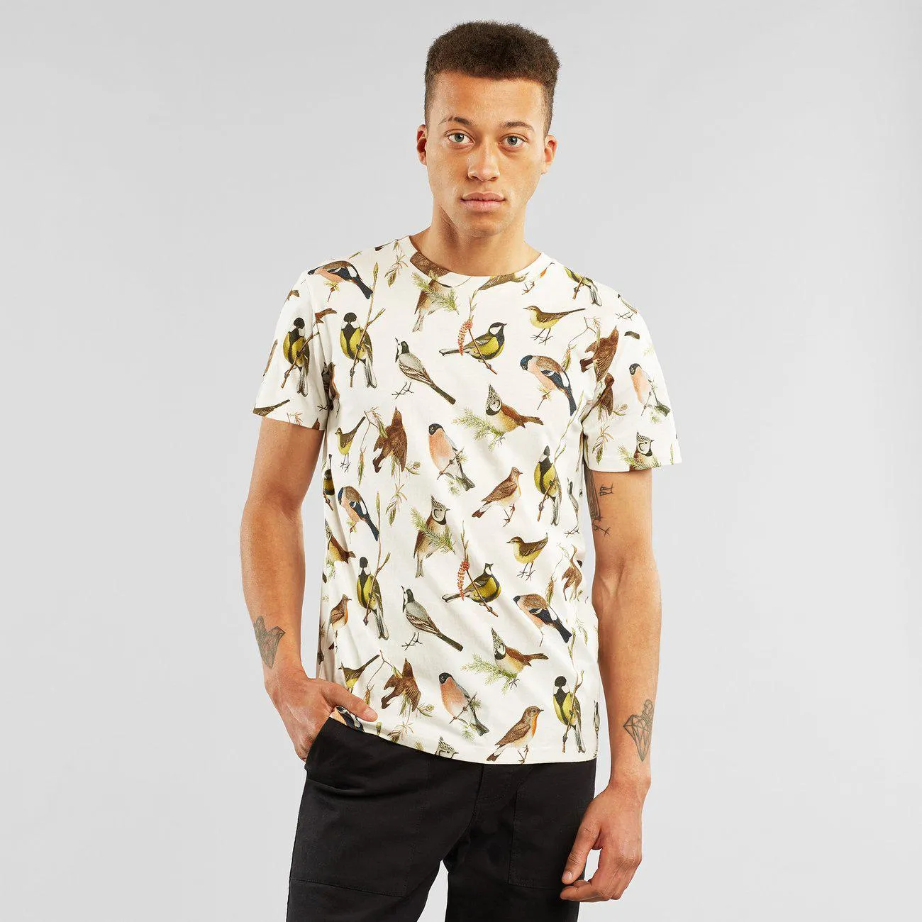 T-shirt Stockholm Autumn Birds Off-White