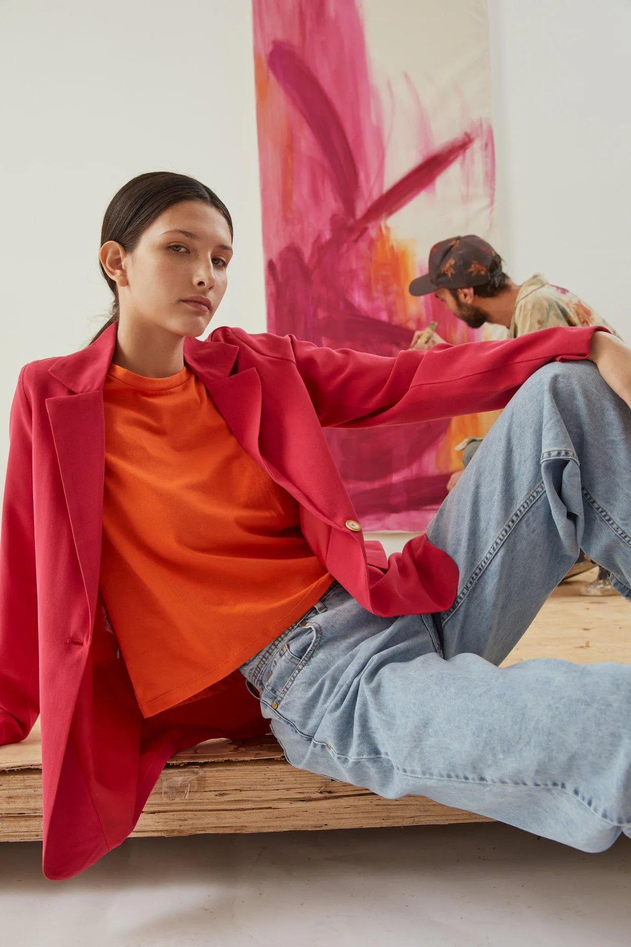 Blazer Avocado Fucsia