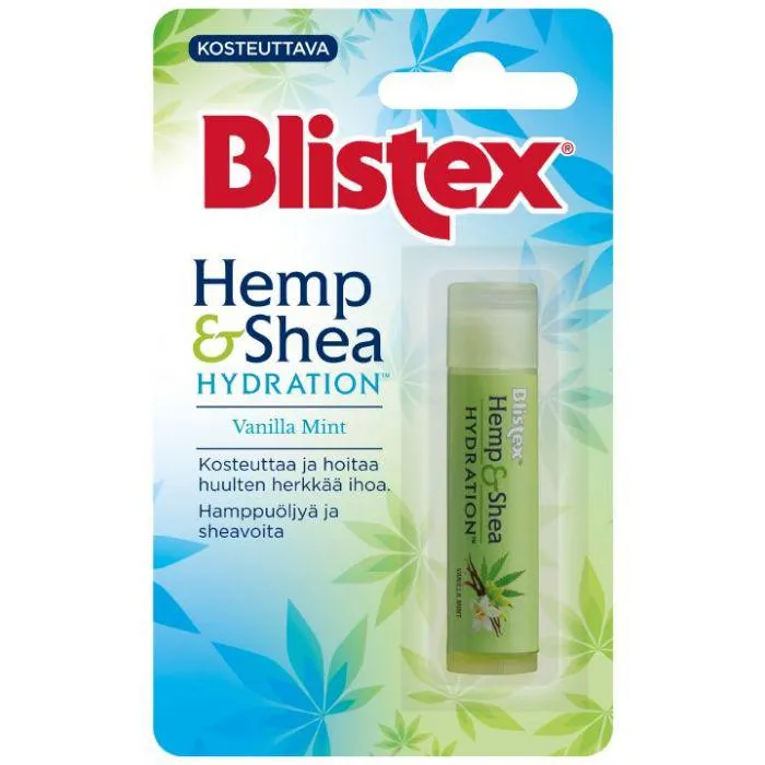Blistex Hemp & Shea Hydration Vanilla Mint Vanilja-minttu huulivoide 4