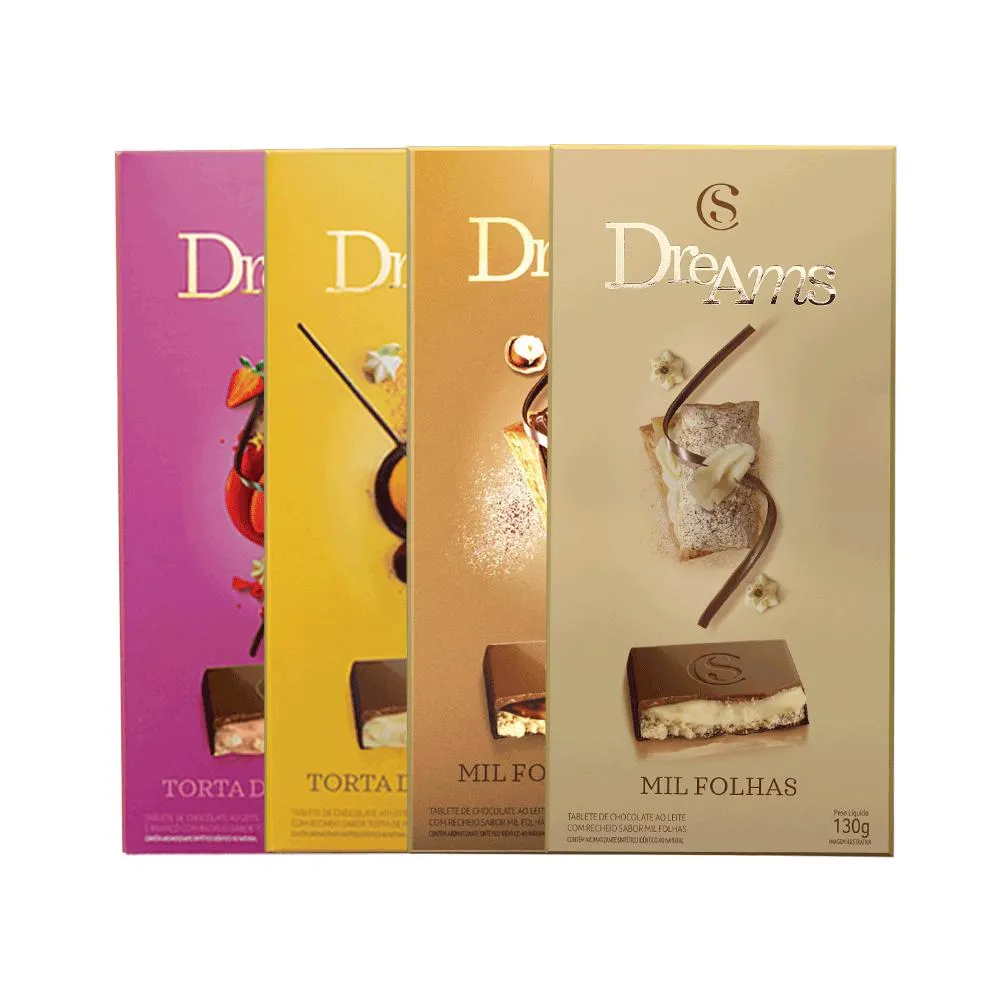 Combo de Tabletes Dreams Recheados