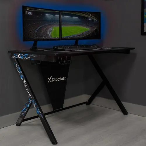 X Rocker Neptune Gaming Desk – Blue – Only at Menkind