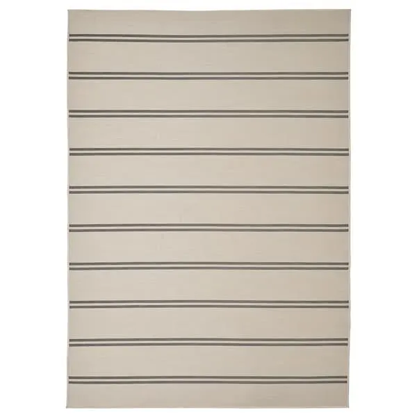 Alfombra int/exterior, beige/gris oscuro,