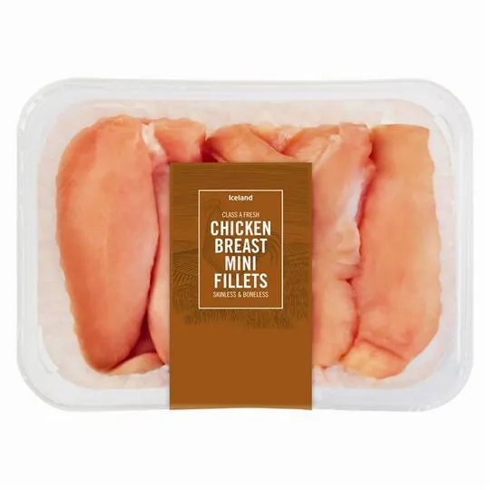 Iceland Class A Fresh Chicken Breast Mini Fillets Skinless & Boneless 400g
