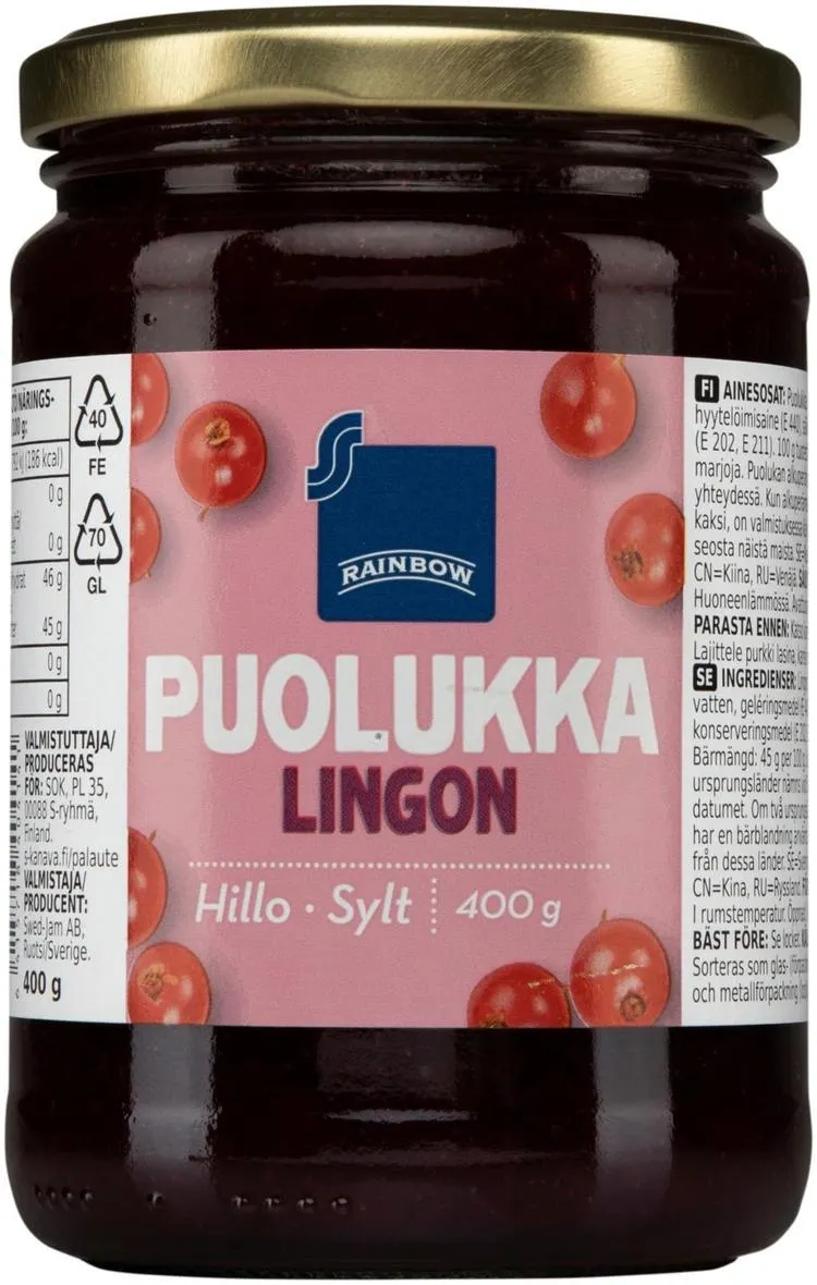 Rainbow puolukkahillo 400 g