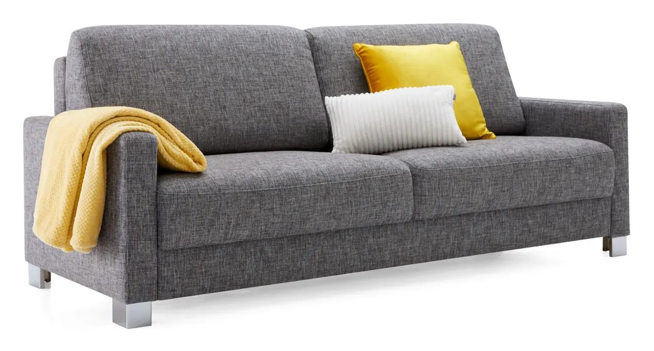 FIRENZE-vuodesohva Bari-kangas, väri graniitti. Jalat metalli.