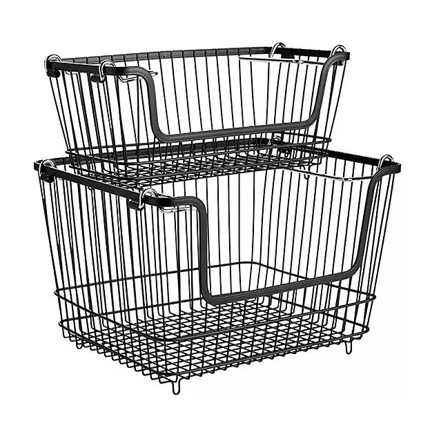 Lakeland Stackable Wire Storage Baskets Bundle