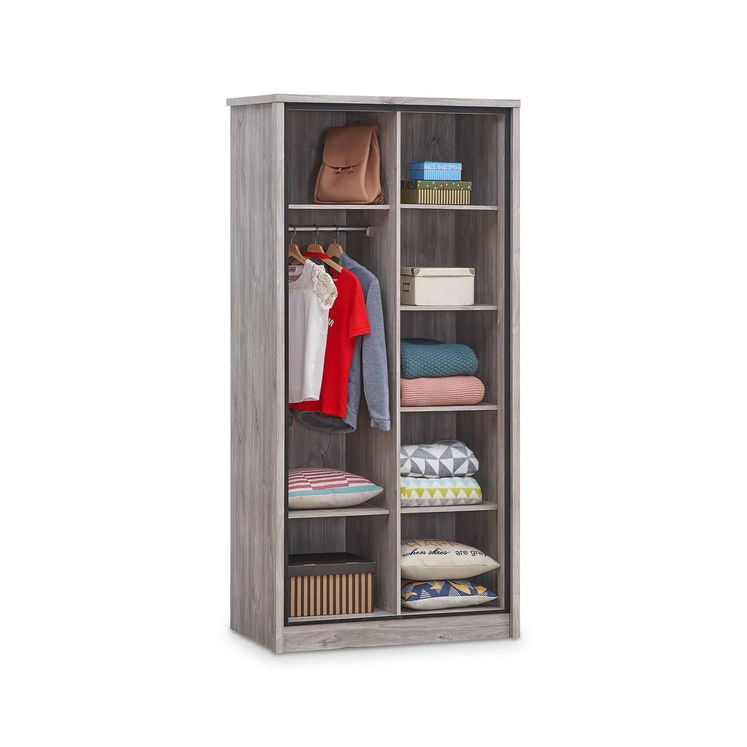 Kleerkast CANETTI New Grey Oak 2D