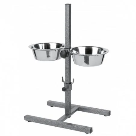 Tom&Co Support Noir 2 Gamelles 1.75L