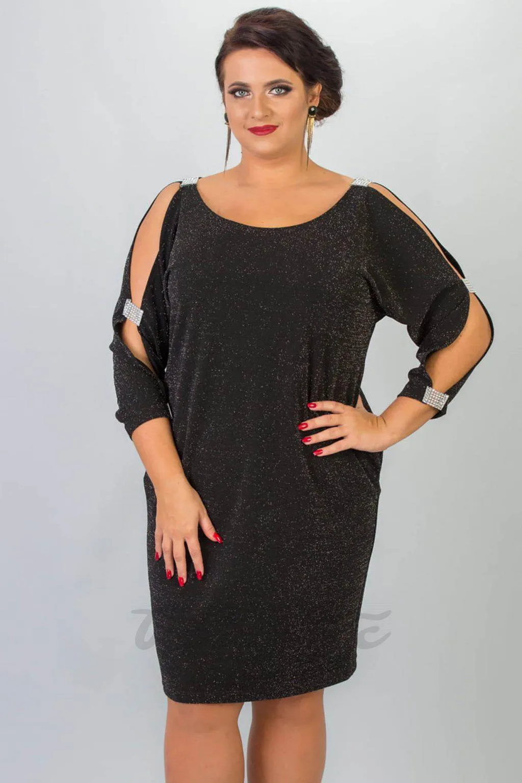 Třpytivé společenské šaty Martina Karko U660 černé