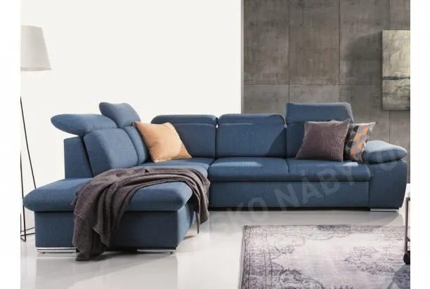 Rohová sedacia súprava Aldon OTM-2F, denimovo modrá tkanina