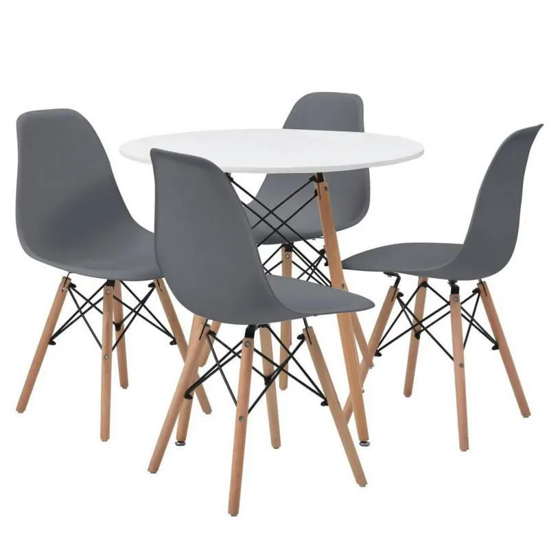 Juego de Comedor mesa circular 4 Sillas Eames