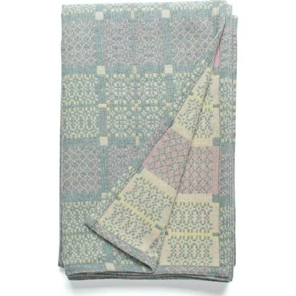 Melin Tregwynt Knot Garden Double Size Throw Topaz - KNOTGABLATODBL