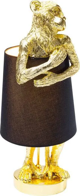 Tischleuchte Animal Monkey Gold Schwarz