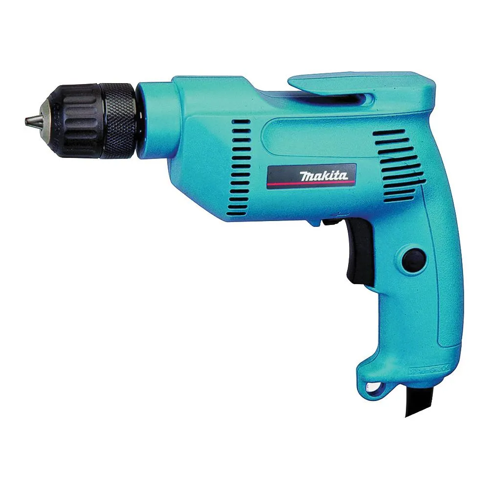 6408K Electric Drill, 4.9 A, 3/8 in Chuck, Keyless Chuck, Includes: (1) Keyless Chuck, (1) Tool Case