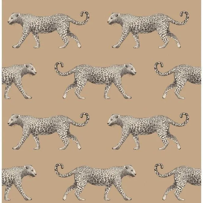 Leopard Motif wallpaper in camel