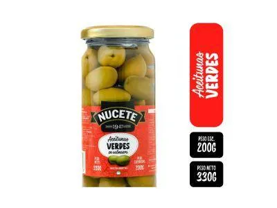 ACEITUNAS NUCETE VERDE N° 5 FRASCO 200 GR