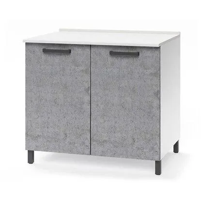 Base cucina 80 cm 2 ante cemento