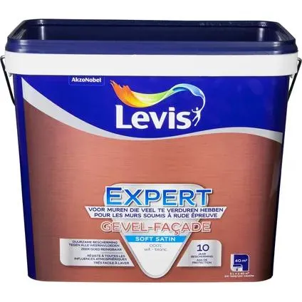 Peinture Levis Expert Façade blanc soft satin 5L