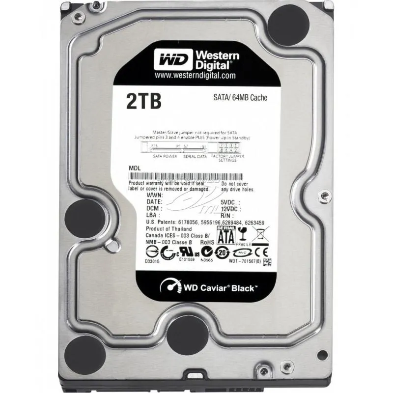 DISCO DURO 3.5" WESTERN DIGITAL 2TB SATA3 7200RPM