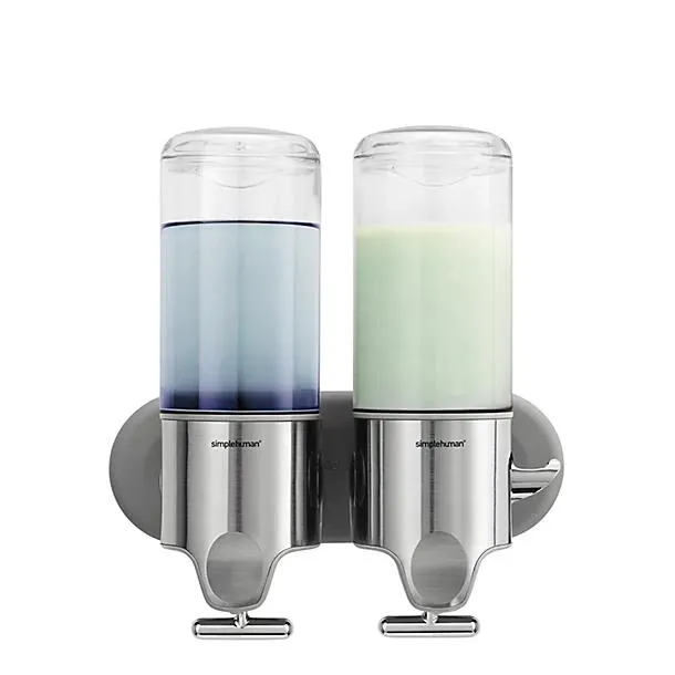 simplehuman Twin Wall Mount Pump Soap Dispenser 2 x 444ml
