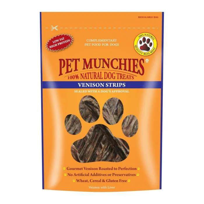 Pet Munchies Venison Strips 75G