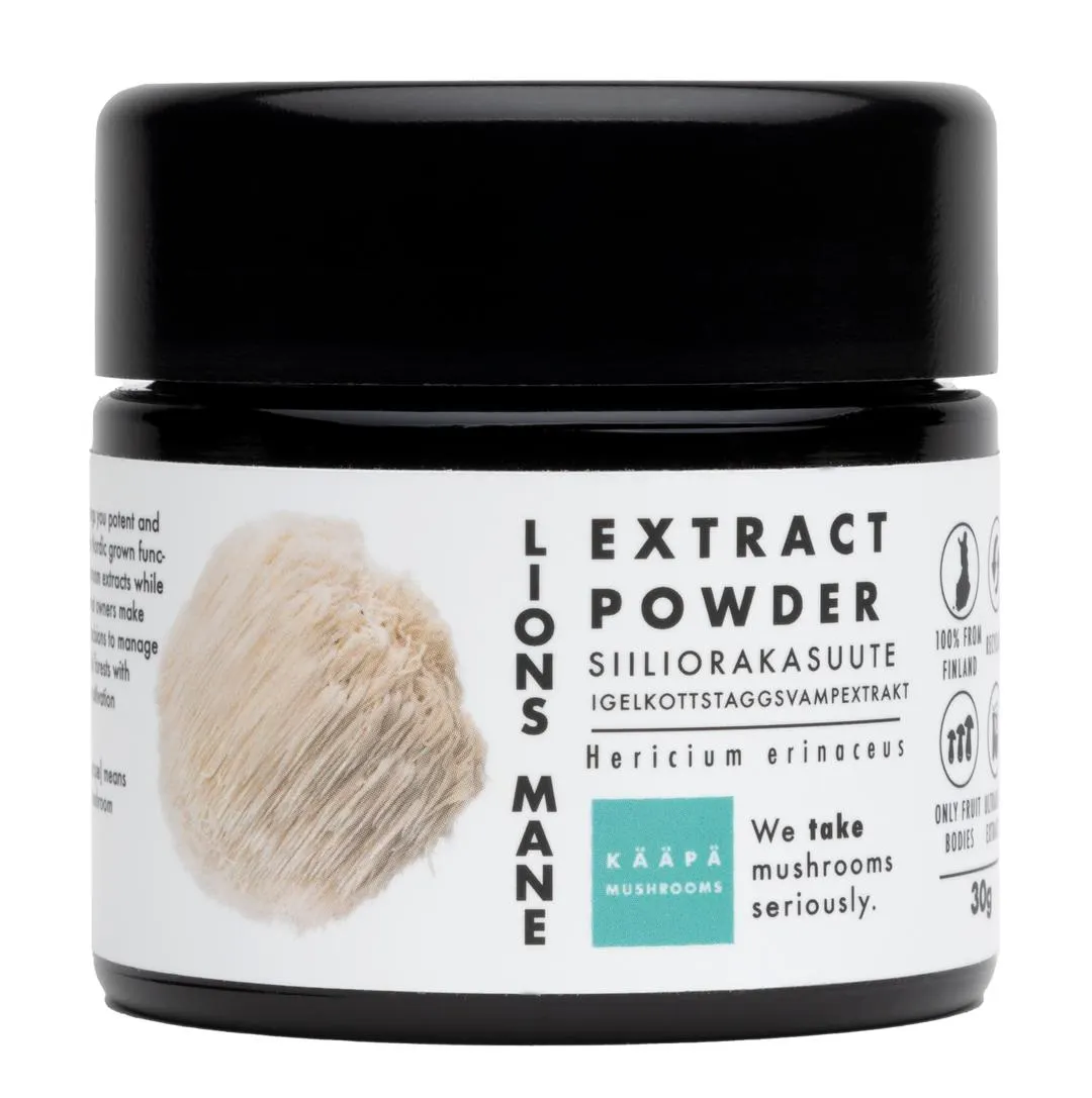 Lion's Mane-uutejauhe, Kääpä Mushrooms, 30 g