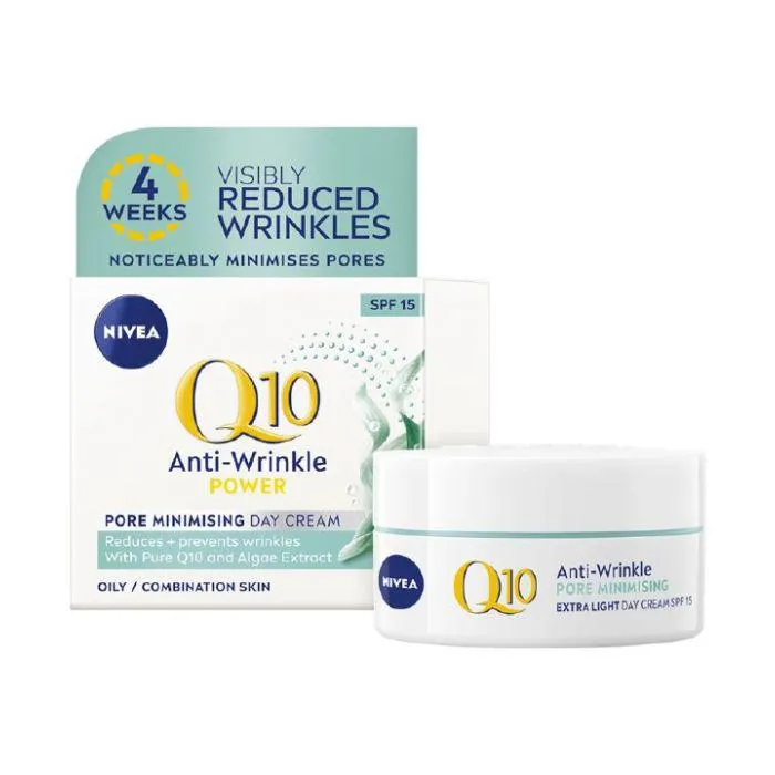 NIVEA 50ml Q10 POWER Anti-Wrinkle + Pore Refine Day Cream -päivävoide