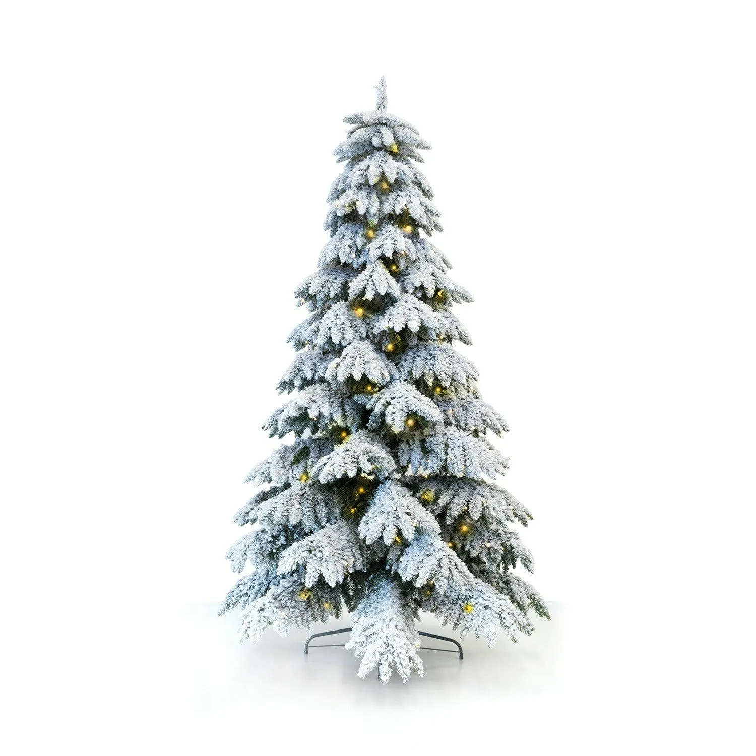 Albero di Natale Acero Innevato con 600 led h210 cm