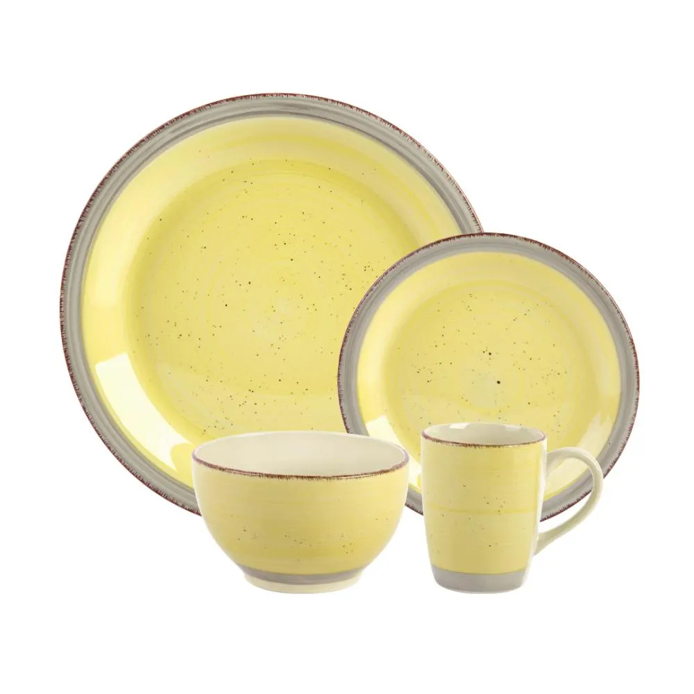 Serviço Mesa 16 Peças RUSTIK Amarelo