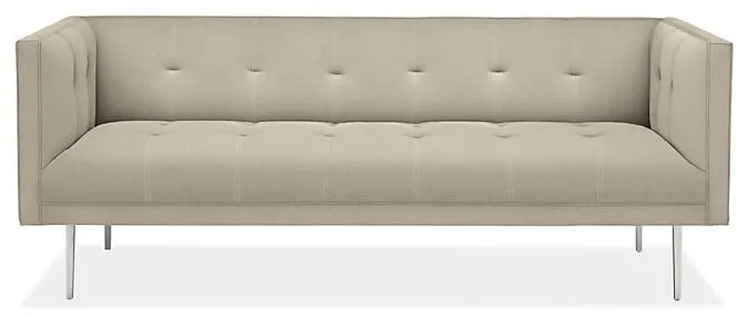 Wynwood 80" Sofa in Sumner Linen with Aluminum Legs