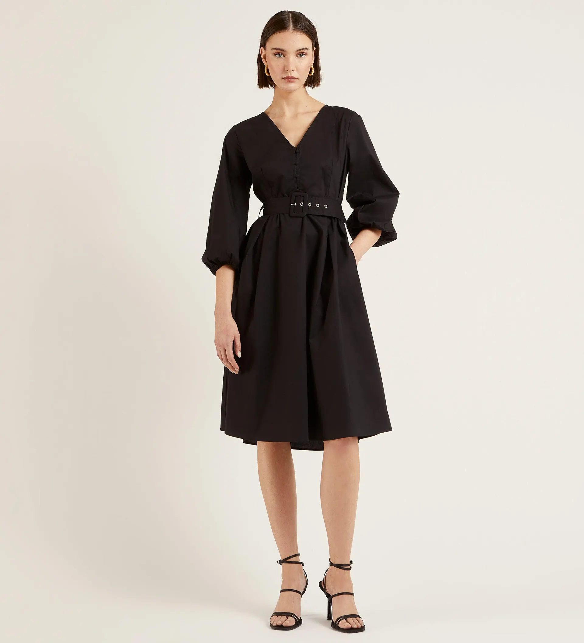 Vestido midi algodón