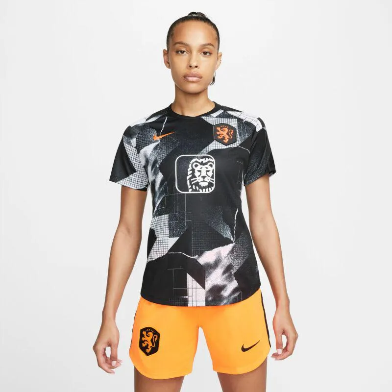Nike Holland Womens Pre-Match Top - Black 2022
