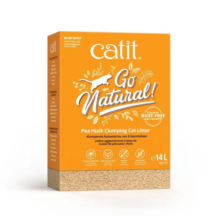 Catit Go Natural Pea Husk Litter 14Ltr Vanilla
