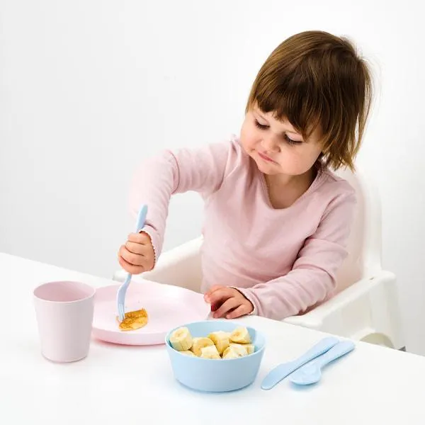 18-piece cutlery set, mixed colours