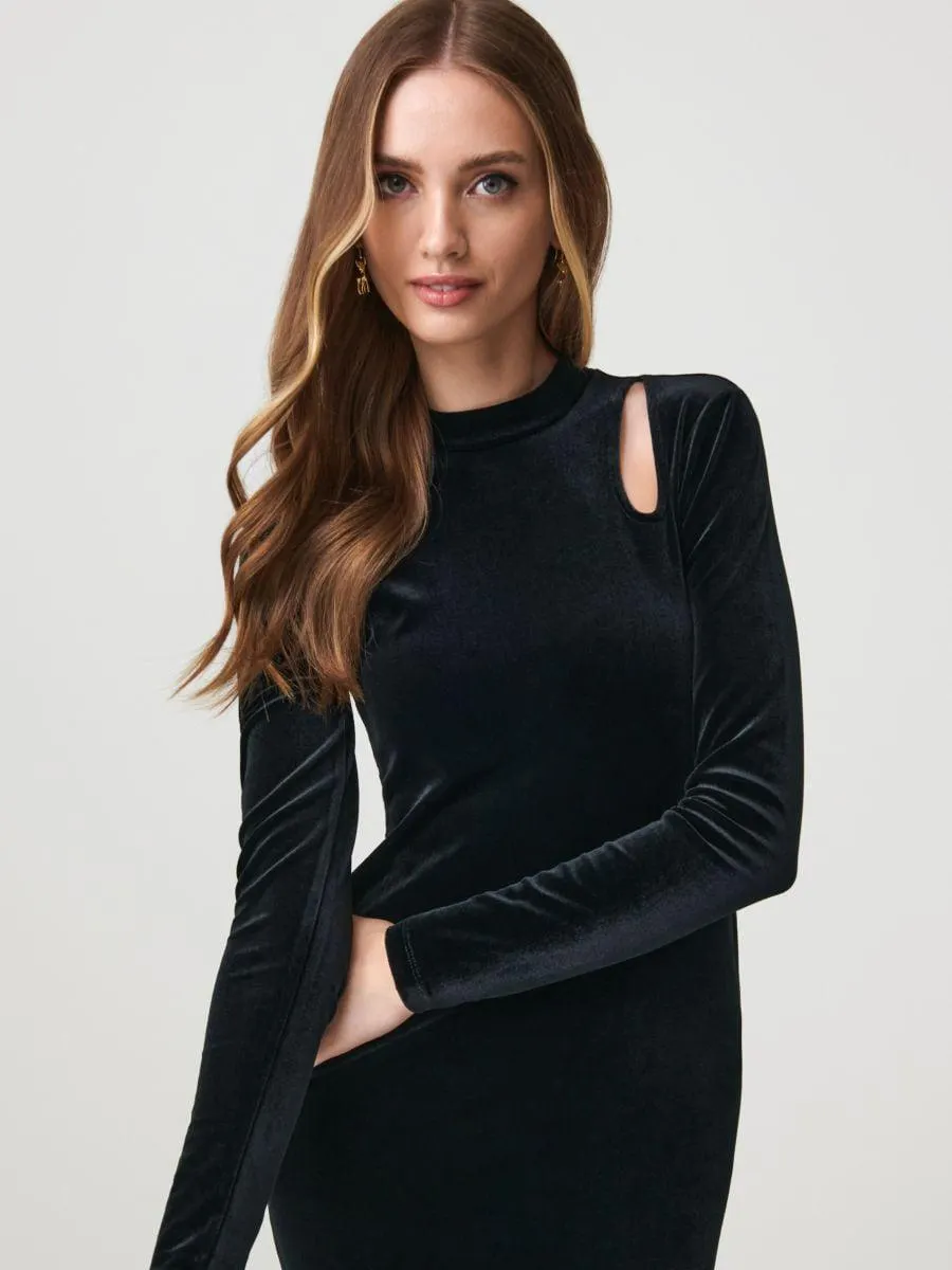 Sukienka midi z wycięciem