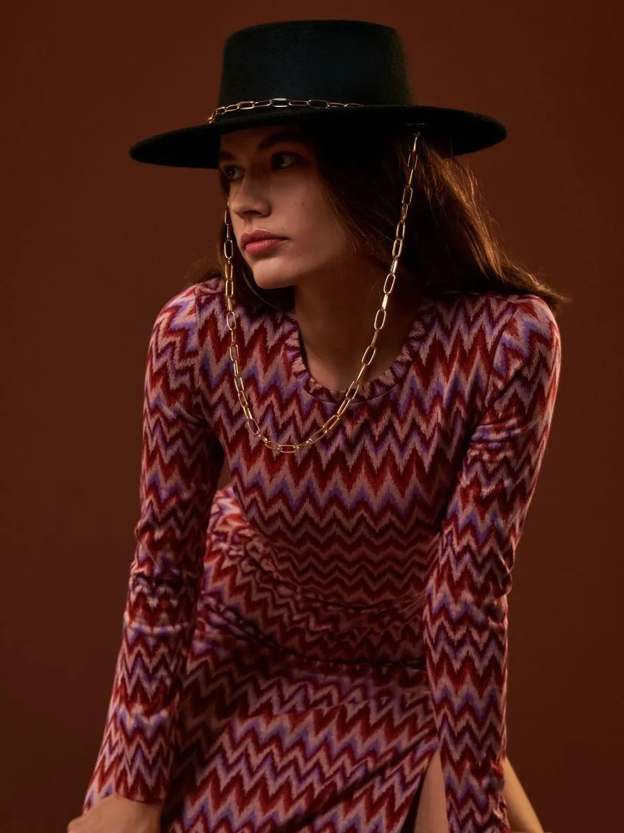 Sukienka midi ze wzorem