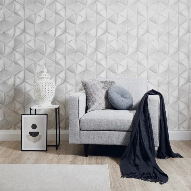 Nera Geo wallpaper in grey