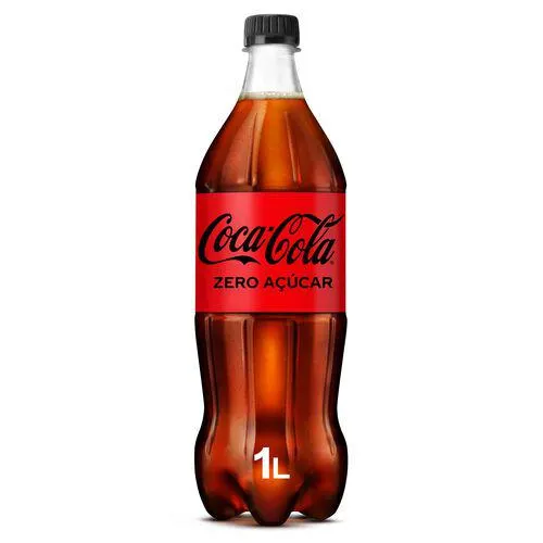 refrigerante com gás coca-cola zero açúcar 1l