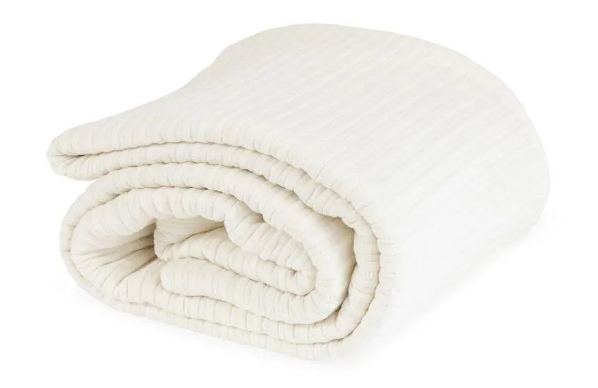 Lule Cotton Linear Quilt Off White 140 x 200cm